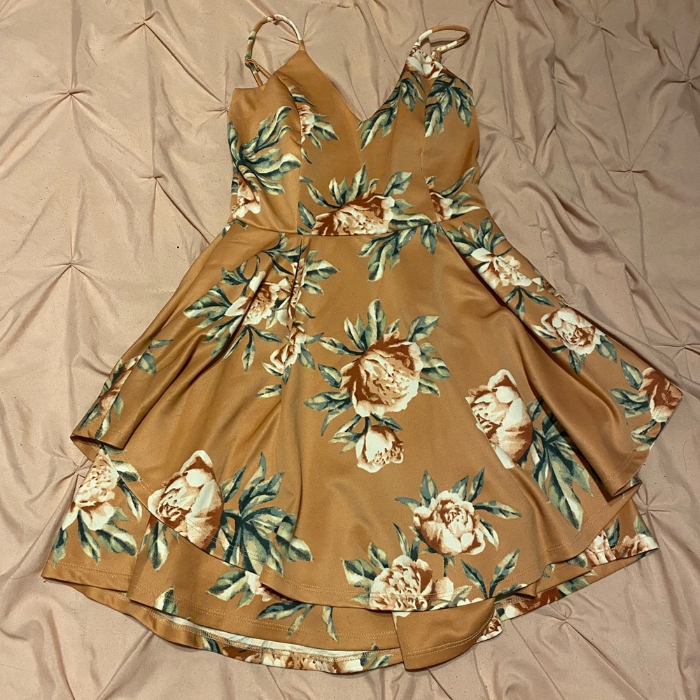 Pink floral dress
